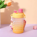 Axyaa Gradient Portable Straw Water Bottle for Women & Girls, 600ml Capacity