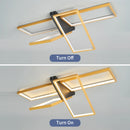 Axyaa Modern LED Ceiling Light in Gold/Black for Living Room, Bedroom, Kitchen