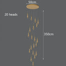 Axyaa Crystal Chandelier: Modern Luxury Stair & Living Room Lighting