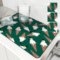Axyaa Christmas Coaster Set for Absorbent & Anti-Slip Table Protection