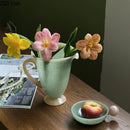 Axyaa Glass Vase Set for Home Decor and Aromatherapy