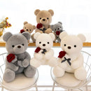 Axyaa Rose Bear Plush Doll Pillow - Valentine's Day Gift