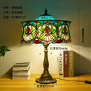 Axyaa Dragonfly Tiffany Table Lamp Glass Art Decor LED Luminaria