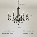 Axyaa Black Metal Crystal Chandelier Living Room LED Lamparas Home Lighting