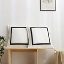 Axyaa Velvet Cushion Cover, Black Blue Square, Soft Home Decor Pillow Case, 45x45cm