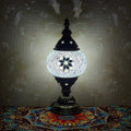 Axyaa Turkish Mosaic Table Lamp: Handcrafted Vintage Art Deco Bedside Light