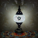 Axyaa Turkish Mosaic Table Lamp: Handcrafted Vintage Art Deco Bedside Light