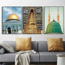 Al-Aqsa & Kaaba Door Canvas Print by Axyaa - Islamic Wall Art for Home Decor