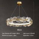 Axyaa Nordic Luxury Glass LED Chandelier for Home Interior Lighting