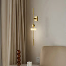 Axyaa Brass Wall Light with White Acrylic Shade - Stylish & Versatile Lighting Option