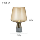 Axyaa Nordic Concrete Table Lamp Gray Glass Bedside Study Light
