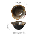 Axyaa Flame-Killed Ceramic Flower Shape 4" Bowl Set for Molecular Cuisine & Serving