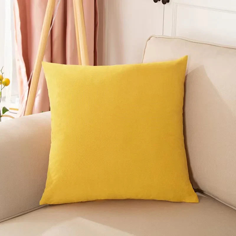 Axyaa Plain Throw Cushion Cover for Sofa Bed Car Home Decor