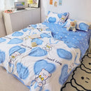 Axyaa Summer Quilts: Princess Style Floral Cartoon Bedspread, Washable Single Queen Comforter
