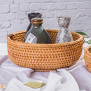 Axyaa Rattan Woven Basket: Kitchen & Home Decor Organizer, Fruit Bread Food Storage
