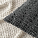 Axyaa Striped Corduroy Pillow Cover 18x18 Inch Soft Luxury Cushion