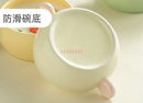 Axyaa Kids Ceramic Ears Bowl, Colorful Children's Tableware, Cute Rice Eating Bowl