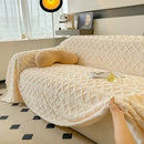 Axyaa Coral Fleece Sofa Blanket - Warm & Soft Blanket for 1-4 Seat Couch