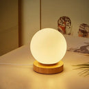 Axyaa Solid Wood Spherical Desk Lamp for Bedroom Living Room Study