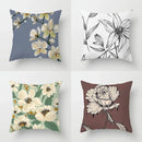 Axyaa Floral Flower Print Sofa Cushion Cover - Simple Pillow Cover