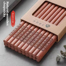 Axyaa Red Sandalwood Chopsticks: Non-Slip, Wax-Free Chinese Tableware for Home Blessings