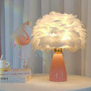 Axyaa Nordic Feather Desk Lamp - Stylish Ceramic Study Decorative Lighting