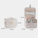 Axyaa Travel Cosmetic Bag: Waterproof Toiletry Washbag with Hanging Hook, Large Capacity.