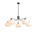 Nordic White Glass Pendant Lights by Axya - Modern Living Room Chandelier