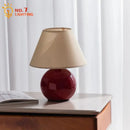 Axyaa Chestnut Glass Table Lamp LED E27 - Medieval French Design