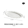 Axyaa Ceramic Fish Plate set, high-grade oval dinner plate for elegant dining experience.