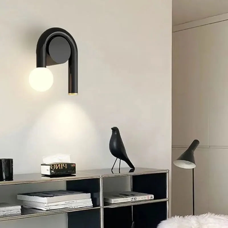 Axyaa LED Wall Lamp Nordic Night Light for Bedroom Living Room Dining Room