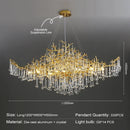 Axyaa Crystal Chandelier: Post-Modern Minimalist Living Room & Restaurant Light