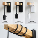 Axyaa Retro Wood Wall Sconce Lamp E27 Indoor Bedroom Lighting Vintage Fixture