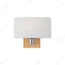 Axyaa LED Glass Lampshade Wood Wall Lamp for Bedroom Living Room Lighting