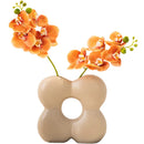 Axyaa Geometric Petals Ceramic Vase for Home Decoration and Flower Arrangement