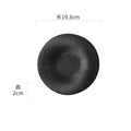 Axyaa Frosted Striped Ceramic Shallow Plate - Creative Tableware for Molecular Cooking