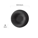 Axyaa Frosted Striped Ceramic Shallow Plate - Creative Tableware for Molecular Cooking