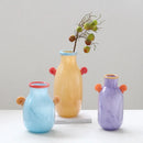 Axyaa Glass Vase with Candy Handle for Home Decoration
