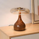 Axyaa Brass Glass LED Desk Lamp for Luxury Home Decor