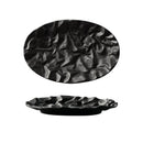 Axyaa Ceramic Fish Plate with Wavy Design, Ideal for Steamed Fish or Cake Display