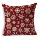 Axyaa Red Striped Plaid Linen Cushion Cover 45X45CM Home Pillow Case