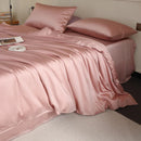 Axyaa Mulberry Silk Comforter Cover - Solid Color Quilt Cover with Zipper Closure