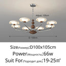 Nordic Walnut Chandelier | Axyaa Pendant Light for Home, Restaurant & Living Room