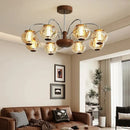 Axyaa Vintage Style LED Chandelier for Living Room, Bedroom, and Study Room