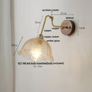 Axyaa Amber Glass LED Wall Lights Pull Chain Switch - Modern Nordic Design