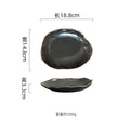 Axyaa Flame-Killed Ceramic Irregular Plate Restaurant Sushi Salad Pasta Molecular Cuisine Tableware