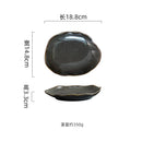 Axyaa Flame-Killed Ceramic Irregular Plate Restaurant Sushi Salad Pasta Molecular Cuisine Tableware
