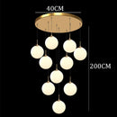 Axyaa Modern Duplex Staircase Pendant Light - Villa Magic Bean Style