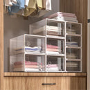 Axyaa Thickened Foldable Shoe Box, Stackable Dustproof Organizer for Living Room Storage