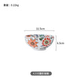 Axyaa Butterfly Love Flower Japanese Ceramic Rice Bowl - Retro Salad Fruit Bowl